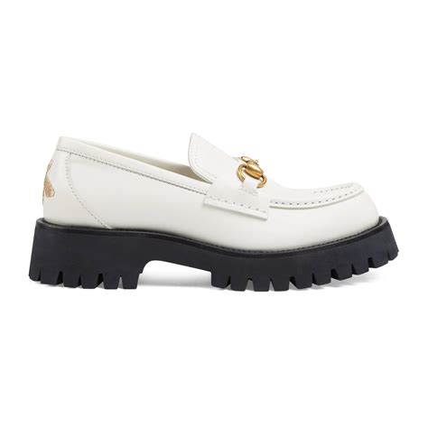 gucci white mule loafers